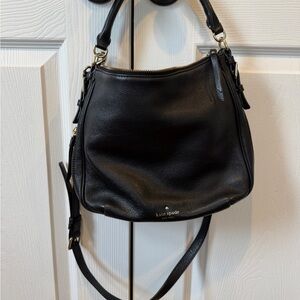 Kate Spade Black Pebbled Leather Shoulder Bag